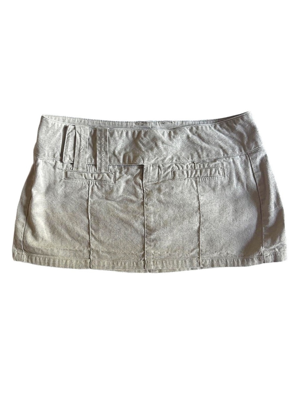 Y2K Spacegirlz Khaki Micro Mini Skirt Size 0 #vintage #preppy #2000s